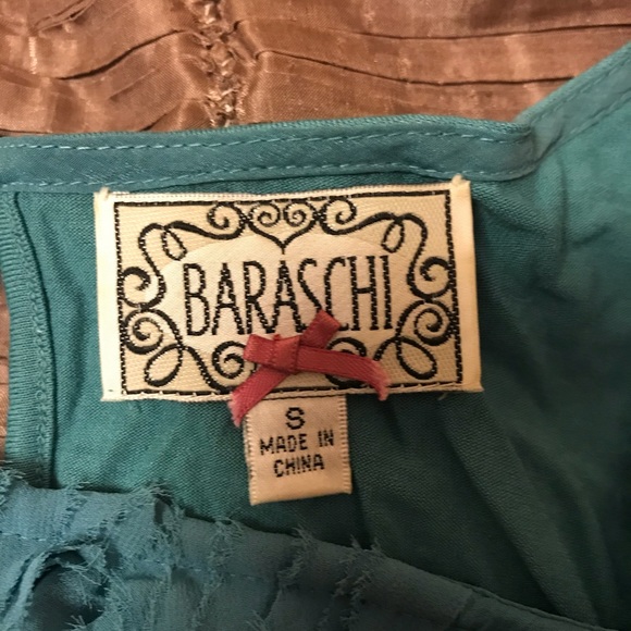 Anthropologie Teal Rosette Tank, Small - Picture 5 of 7